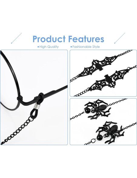 Cadena de Gafas Gótica DS. DISTINCTIVE STYLE 2 Pzs Halloween