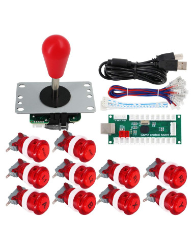 Kit Controlador Arcade SJ@JX USB Joystick 8 Vías y Botones