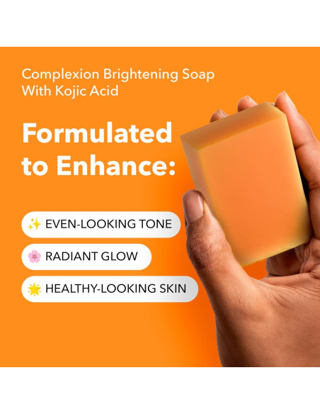 Jabón Aclarador Lunavia 99g - Ácido Kójico, Vitamina C, Retinol