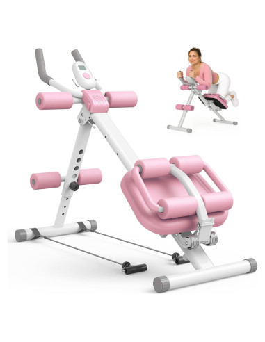 Máquina Multifuncional Abdominal EPHESPORT EP-AB Plegable Rosa