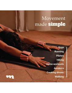 Pesas de Muñeca y Tobillo Movido 0.45 kg Ajustables Rosa 2