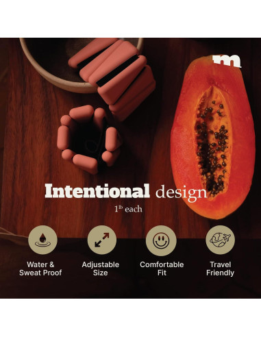 Pesas de Muñeca y Tobillo Movido 0.45 kg Ajustables Rosa