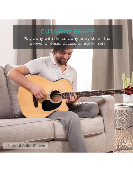 Guitarra Bajo Eléctrico Acústico 4 Cuerdas Natural Envejecido