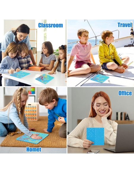 Tablero Sensorial Doble Cara Faqeaia Azul para Niños 3-10 Años