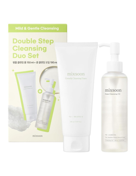 Set de Doble Limpieza Mixsoon - Espuma Centella 150ml + Aceite Frijol 195ml