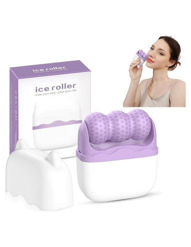 Rodillo de Hielo Facial KERYALELA 2 en 1 para Mujeres