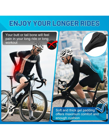 Funda de Asiento de Bicicleta APECYC con Almohadilla de Gel