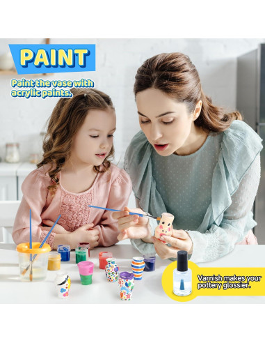 Torno de Alfarería HEJIN para Niños - Mini Kit 18 Proyectos