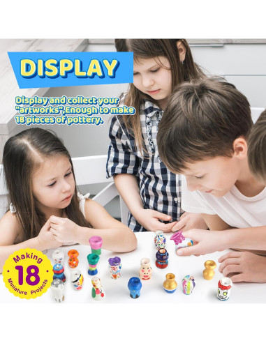 Torno de Alfarería HEJIN para Niños - Mini Kit 18 Proyectos