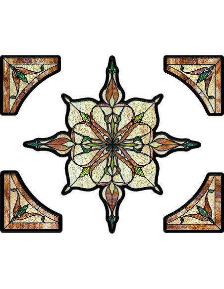 Calcomanía de Ventana ADD.HERES 30x40 cm Luz Estrellada Ámbar