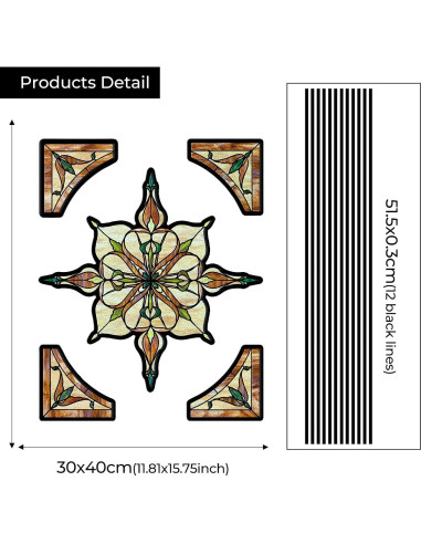 Calcomanía de Ventana ADD.HERES 30x40 cm Luz Estrellada Ámbar