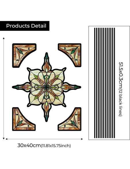Calcomanía de Ventana ADD.HERES 30x40 cm Luz Estrellada Ámbar