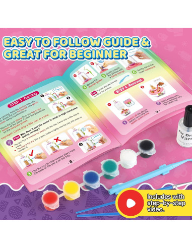 Torno de Alfarería HEJIN para Niños - Mini Kit 18 Proyectos