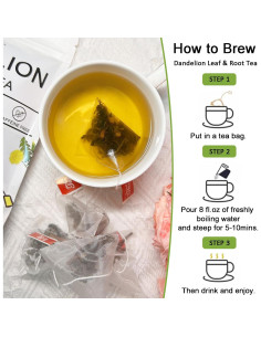 Té Herbal Detox TZTZBOM Diente de León 50 Bolsas 100g 2