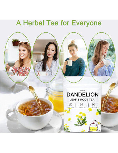 Té Herbal Detox TZTZBOM Diente de León 50 Bolsas 100g