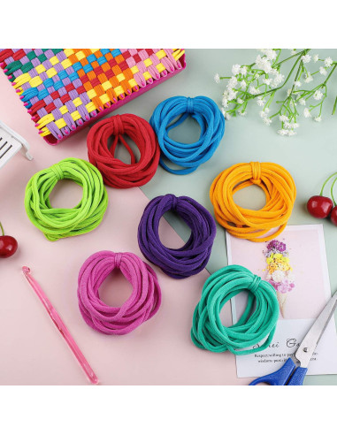 Aodaer 192 Piezas Telares de Ganchillo Multicolores 12 Colores