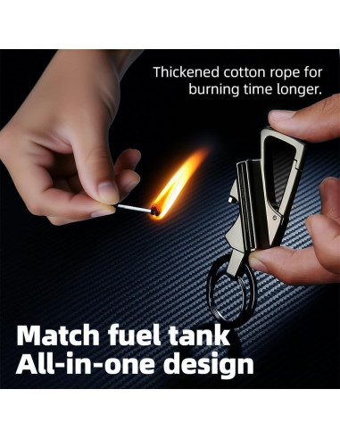 Encendedor Reutilizable Flintsafe con Abrelatas y Llavero Gris