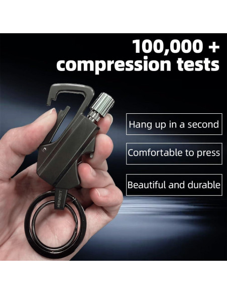 Encendedor Reutilizable Flintsafe con Abrelatas y Llavero Gris