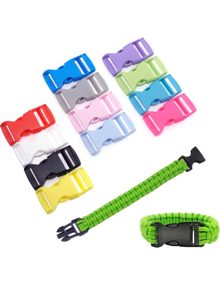 Hebilla de liberación lateral 5/8" POM para paracord - 24 piezas