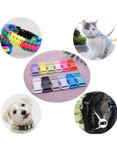 Hebilla de liberación lateral 5/8" POM para paracord - 24 piezas