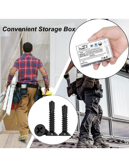 120 Tornillos Autoperforantes HanTof Acero Inoxidable 410 16mm