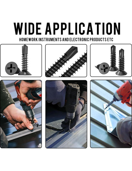 120 Tornillos Autoperforantes HanTof Acero Inoxidable 410 16mm
