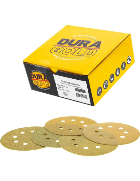 Discos de Lijado Dura-Gold Premium 5" - 50 Piezas Variadas