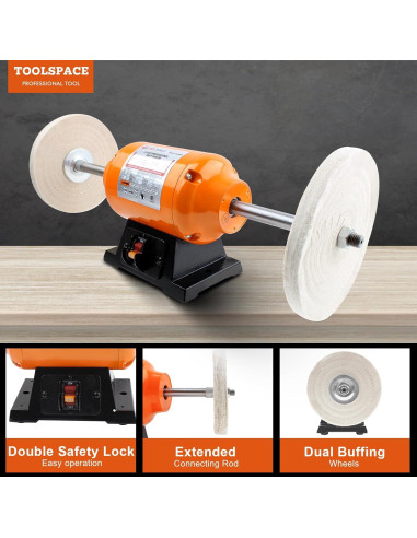Pulidora de Banco T TOOLSPACE 8" para Metal y Joyería