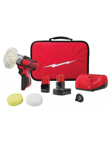 Pulidor Lijadora Milwaukee M12 2438-22X Kit Velocidad Variable