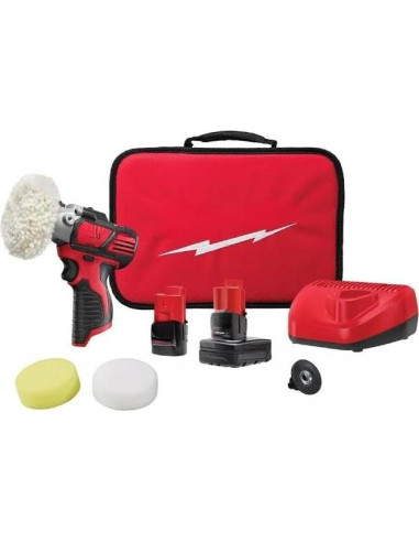 Pulidor Lijadora Milwaukee M12 2438-22X Kit Velocidad Variable