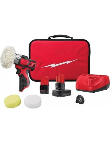 Pulidor Lijadora Milwaukee M12 2438-22X Kit Velocidad Variable