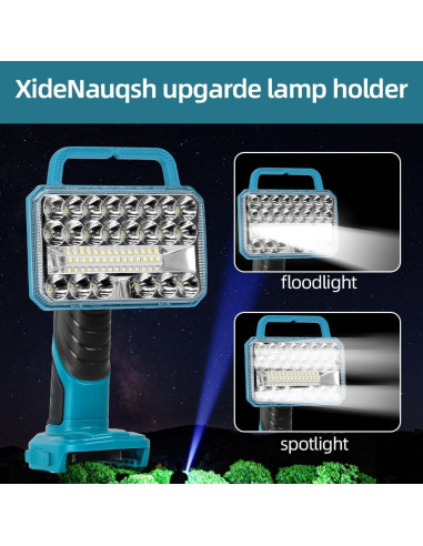 Luz de Trabajo LED 18W XideNauqsh para Batería Makita 18V
