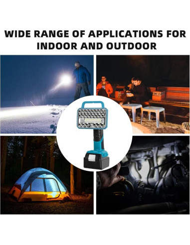 Luz de Trabajo LED 18W XideNauqsh para Batería Makita 18V