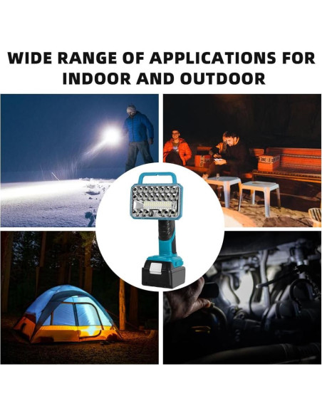 Luz de Trabajo LED 18W XideNauqsh para Batería Makita 18V