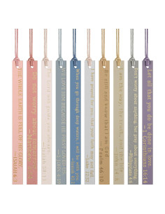 10 Marcadores de Cuero Skyygemm para Biblia - Pastel