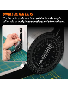 Transportador de Inglete WEN ME175P 18.42 cm Aluminio Laser 2