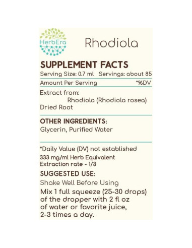 Extracto de Rhodiola B60 HerbEra 59.15 ml - Sin Alcohol