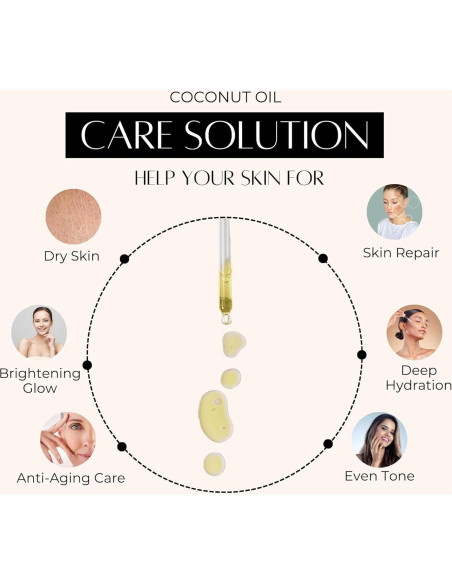 Aceite de Coco Natural THE PURE SPLASH 60ml - Hidratación Piel y Cabello