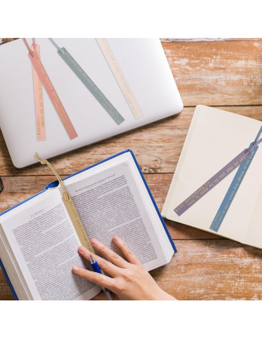 10 Marcadores de Cuero Skyygemm para Biblia - Pastel