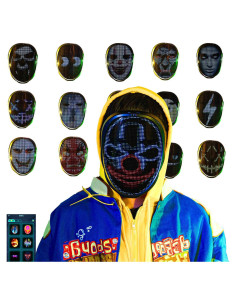 Máscara LED Halloween Foggizo con Control de Aplicación