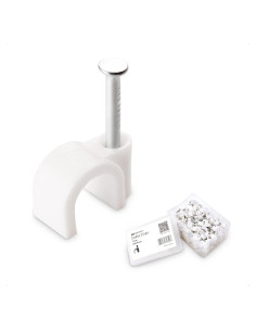 Clips de Cable con Clavo Cable Matters 200 Unidades 7mm Blanco