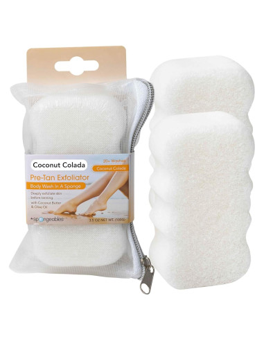 Esponjas Exfoliantes Spongeables Colada de Coco 20+ Unidades