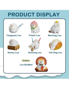 Set de 6 Figuras Coleccionables LouLou Cerdo Gato Serie-2 2
