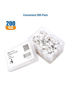 Clips de Cable con Clavo Cable Matters 200 Unidades 7mm Blanco 2
