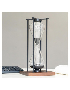 Temporizador de Arena Lmzxmcy Negro 60 Minutos Decorativo