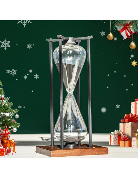 Temporizador de Arena Lmzxmcy Negro 60 Minutos Decorativo