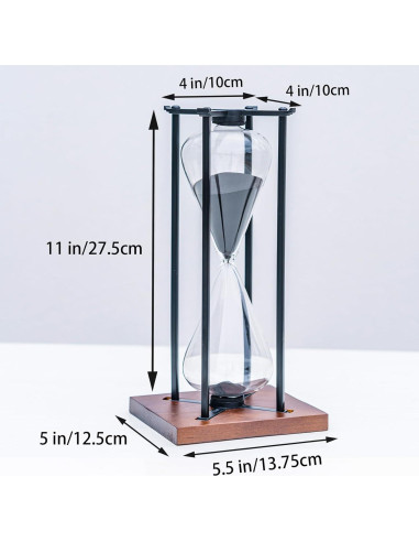 Temporizador de Arena Lmzxmcy Negro 60 Minutos Decorativo