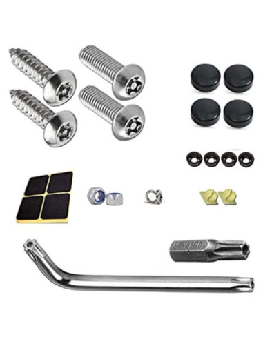 Kit de Tornillos de Seguridad Antirrobo Plate Jade M6 Acero Inoxidable