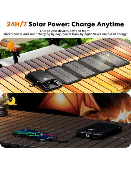 Banco de Energía Solar 5000mAh SOLUPUP Carga Rápida IPX5