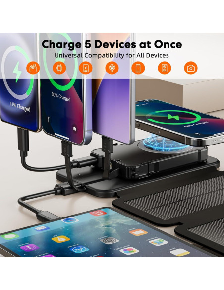 Banco de Energía Solar 5000mAh SOLUPUP Carga Rápida IPX5